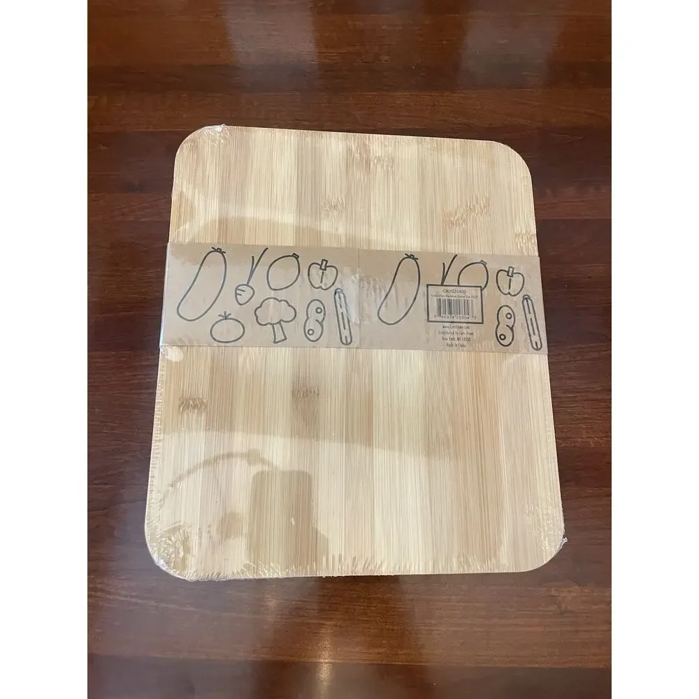 New Core Bamboo Bamboo Serve Set Serving Board Spatula Tongs Sealed